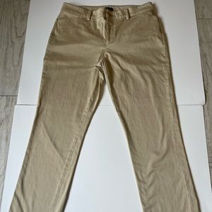 Women Lauren Ralph Lauren Size 8 Straight Leg Trouser Pants Tan Cotton Blend